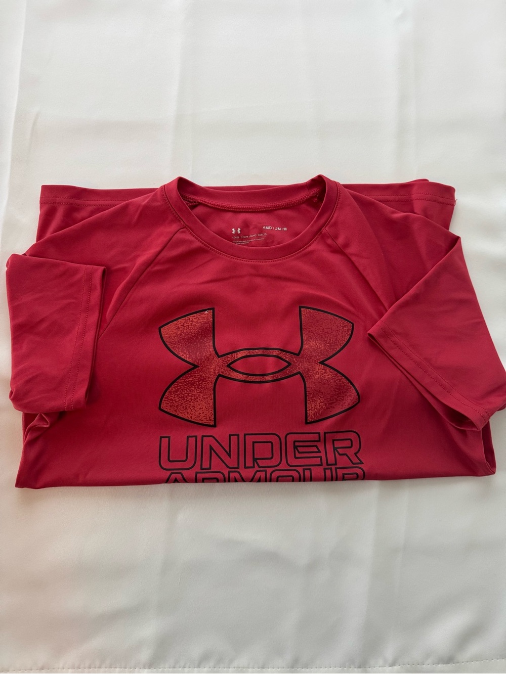 Under Armour Kids Red Short Sleeve Logo Tee